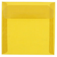 JAM Paper Enveloppes carrées translucides, doré, 8,5 x 8,5 po, 250/paquet-Enveloppes en papier translucide or