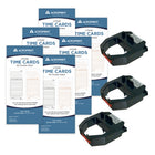 Acroprint ATR480- 3 Rubans & 300 Cartes- Pack d'Accessoires (01-0296-002)-Carte de pointage hebdomadaire recto-verso : ce n'est pas seulement un document que le commis à la paie peut utiliser pour préparer la paie, elle crée également un contrôle interne