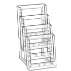 Azar Displays – Présentoir à dépliants format lettre à quatre niveaux modulaire pour le comptoir, 2/paquet (252311)-Présentoir à quatre niveaux de format lettre