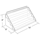 Azar Displays – Présentoir escalier à 4 niveaux pour comptoir, 8 x 16 x 8 po, transparent (326042)-8 haut. x 16 larg. x 8 prof. (po)