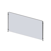 Mark Maker Rod Sneeze Guard - Acrylique transparent 1/4" - panneau de 42" Lx23,5"H- ensemble de tiges de 24"H - pas de passage-Distanciation sociale optimale entre deux groupes de personnes