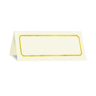 St. James™ – Marque-places Overtures® classiques, ivoire, feuille d'or, paq./60-Marque-places de table