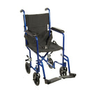 Drive Medical – Fauteuil roulant léger, bleu, largeur du siège de 19 po-Bleu, aluminium