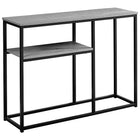 Monarch Specialties - 3514 Table D'Appoint - 42 po L/Console D'entrée Gris/Noir-Console multifonctionnelle et compacte s'adapte facilement à tous les espaces