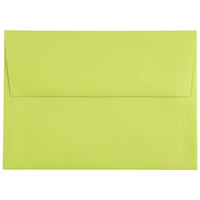 JAM Paper Enveloppes format livret de teinte claire avec fermeture gommée, 5 1/4 x 7 1/4 po, vert lime, 1000/paquet-Vert lime