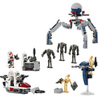 LEGO - Star Wars Pack de combat Clone Trooper et Battle Droid - 215 Pièces-Vélo speeder LEGO Star Wars à construire avec 2 fusils à tenons