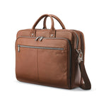 Samsonite Classic Leather Mallette Toploader 15.6", Cognac-Cognac, Cuir pleine fleur