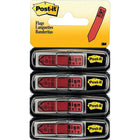 Post-it® - Languettes, fléchettes « Sign Here », 1/2 po, rouges, paq./80-Pour signaler l'endroit précis où la signature doit paraître  