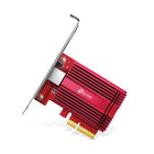 Adaptateur PCIe 10 Gigabit TP-Link TX401 avec support à profil bas et câble CAT6A-Réseau 10 Gbit / s - Combiné à la dernière technologie 10GBase-T, le TX401 offre des vitesses extrêmes allant jusqu'à 10 Gbit / s, ce qui est 10 fois plus rapide que les adaptateurs Gigabit classiques, garantissant des transmissions de données fluides pour l'accès Internet et les transmissions de données locales. †