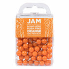 JAM PAPER - Punaises Colorees, Punaises Carte à Tête Ronde, Orange, Paquet de 100-Punaises en plastique