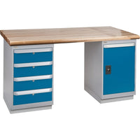 Kleton - Établis Préconçus, Porte & Tiroirs, Cap 2500 Lb, 72po La X 30po P, 34po H-Capacité 2500 lb