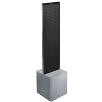 Azar Displays – Présentoir de plancher à 2 panneaux perforés et piédestal, noir (700729-BLK)-Présentoir à panneaux perforés