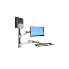 Ergotron Système de montage mural 45-358-026, hauteur variable, 42 po-Capacité maximale : 7 à 25 lb