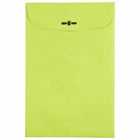 JAM Paper - Enveloppes Colourées pour catalogue à extrémité ouverte - 6 x 9 - avec fermeture à fermoir - vert lime ultra - paquet de 50-Taille: 6 x 9 pouces