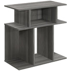 Monarch Specialties - 2481 Table D'Appoint - 24 po H/Gris-6 étagères de présentoire ouverte