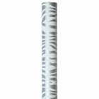 JAM Paper -  Papier cadeau – Papier cadeau imprimé zèbre – 50 m² au total – Rayures safari argentées et blanches – 2 rouleaux/paquet-Taille : 50 pieds carrés au total (25 pieds carrés par rouleau)
