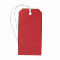 Jam Paper - Étiquettes Cadeaux avec Cordon - Moyen - 4 3/4 po x 2 3//8 po - Rouge - 1000 Pack-Étiquette cadeau rouge