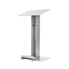 Urbann - Lutrin Y5 avec roulettes - aluminium et bois - cognac-610 mm x 510 mm x 1143 mm (24" x 20" x 45")