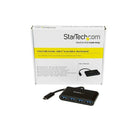 StarTech - Concentrateur USB 3.0, 4 ports, USB-C à 4 x USB-A (HB30C4AB)-Universel, compatible multi-platformes, installation rapide et simple, soutien natif pour la plupart des systèmes d'exploitation (Windows, Mac, Chrome OS, Linux)