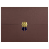 St. James - Porte-certificats/porte-documents - Sceau d'or avec ruban bleu - brun - paquet de 5-Ajoutez une touche d'élégance, de cérémonie et de sincérité à l'attribution de reconnaissance
