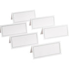 Gartner Studios® – Marque-places, 3 1/4 po x 1 5/8 po, blanc avec bordure platine, paq./48-Cartes blanches avec bordure platine
