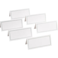 Gartner Studios® – Marque-places, 3 1/4 po x 1 5/8 po, blanc avec bordure platine, paq./48-Cartes blanches avec bordure platine
