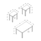 Monarch Specialties - 7862P Ens De Tables - 3Pcs/Noyer Fonce-Conception simple qui s'agence a tous les decors