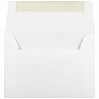 JAM Paper Enveloppes livret Strathmore avec fermeture gommée, fini noir, 4 3/8 x 5 3/4 po, blanc brillant, 1000/pqt-Taille : A2 (4 3/8 x 5 3/4 po)