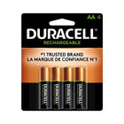 Duracell - Piles Rechargeables AA - paquet de 4-PUISSANCE LONGUE DURÉE ENTRE LES RECHARGES - La pile rechargeable Duracell double A est conçue pour être utilisée dans les appareils tels que les manettes de jeu vidéo, les dispositifs électroniques sans fil, les interphones de surveillance et plus encore
