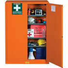 JustriteMD – Armoire de rangement pour préparation aux situations d’urgence, 43 x 18 x 63 po, 315 lb, fini orange-Accès protégé et rapide à des fournitures d’urgence lors d’un désastre