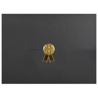 St. James - Porte-certificats/porte-documents - Sceau d'or avec ruban d'or - noir - paquet de 5-Ajoutez une touche d'élégance, de cérémonie et de sincérité à l'attribution de reconnaissance