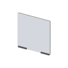 Avant de pare-haleine modulaire Mark Maker - Acrylique transparent 1/4" - panneau L 30"xH 31,5" - 2 rails inférieurs de 8"-Fixez les côtés des panneaux modulaires pour étendre la longueur de votre diviseur à l'aide de charnières en plastique (charnières flexibles).