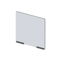 Avant de pare-haleine modulaire Mark Maker - Acrylique transparent 1/4" - panneau L 30"xH 31,5" - 2 rails inférieurs de 8"-Fixez les côtés des panneaux modulaires pour étendre la longueur de votre diviseur à l'aide de charnières en plastique (charnières flexibles).
