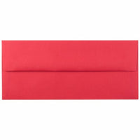 JAM Paper #10 Enveloppes de couleur professionnelles - 4 1/8" x 9 1/2" - Rouge recyclé - Paquet de 100-Couleur : Enveloppe rouge