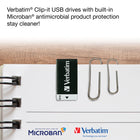 Verbatim - Clés USB Clip-it, 8 Go, paq./3-Technologie SIP (System In Package) ultra fiable
