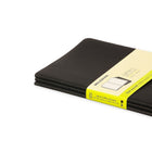 Moleskine - Cahier journal page blanche couverture souple - noir - 5 po x 8-1/4 po - Paquet de 3-Papier sans acide, couleur ivoire