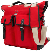 Lencca Phlox Sac à Dos ,  Poids léger Mode Sac à Dos, Convient aux ordinateurs portables jusqu'à 15,6 po, Rouge-Poignée supérieure. Sac à dos. Messager