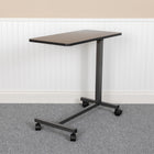 Flash Furniture Table de lit réglable à roulettes pour la maison et l'hôpital-Quatre roues, deux verrouillables