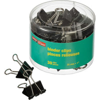 Staples - Pinces relieuses, standards, 1 po, noires, paquet de 30-Pinces relieuses à forte préhension pour garder ensemble les feuilles de document et empêcher les pages de se détacher