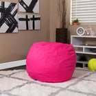 Flash Furniture - Petit fauteuil poire rose chaud plein pour enfants-Rembourrage en coton
