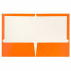 JAM PaperMD – Chemise lustrée à 2 pochettes, 9 1/4 x 11 1/2 (po), orange, 100/boîte-Taille : 9 1/4 x 11 1/2 (po)
