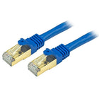 StarTech Câble de raccordement Ethernet Cat6a blindé, 20 pi, bleu (C6ASPAT20BL)-Protège vos données contre le bruit, les interférences radio et les perturbations électromagnétiques