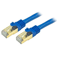 StarTech Câble de raccordement Ethernet Cat6a blindé, 20 pi, bleu (C6ASPAT20BL)-Protège vos données contre le bruit, les interférences radio et les perturbations électromagnétiques