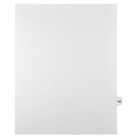 Markmaker - Intercalaires imprimes Legal, Blanc, 1/15th coupe, format lettre, sans trous, 25 tabs/PQT, 5 PQT/Boite, Numero 132-Intercalaires imprimes Legal
