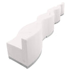 Flash Furniture – Alon Series ZB803550SWH, ensemble de réception 7 pièces, cuir, blanc-Dimensions : 27 haut. x 41,5 larg. x 25,25 prof. (po)