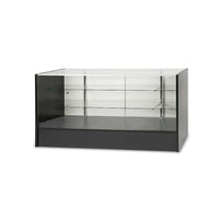 Can-Bramar – Vitrine Econoline vision intégrale, noir, 72 x 18 x 38 po-Comprend des tablettes en verre ajustables de 10 po et 12 po