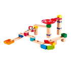 Hape - Circuit de billes Rallye Domino-Cet ensemble de blocs de marbre à faire soi-même offre toutes les sensations fortes de la course de vitesse en marbre avec ses configurations uniques. Comprend des blocs, des pistes, des billes et tout le nécessaire pour créer cette piste amusante.