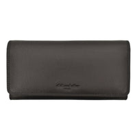 Club Rochelier -  Pochette pour femme avec chéquier et gousset - Noir-Noir - Cuir