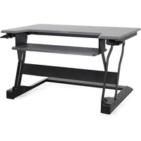 Ergotron - Poste de travail assis-debout de bureau WorkFit-T (33-397-085)-Design économique et format compact qui conviendront à votre budget et à votre espace
