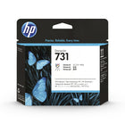 Tête d’impression HP 731-Couleur d’encre : cyan, magenta, jaune, gris, noir photo, noir mat (2 couleurs par tête d’impression)